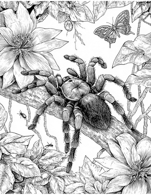 Free Tarantula Coloring Pages - 2
