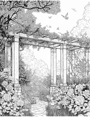 Free Pergola Coloring Pages - 4