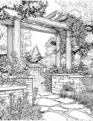 Free Pergola Coloring Pages - 5