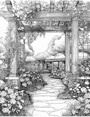 Free Pergola Coloring Pages - 7