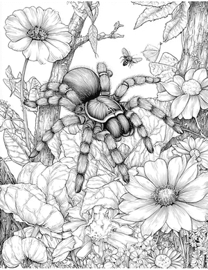Free Tarantula Coloring Pages - 9