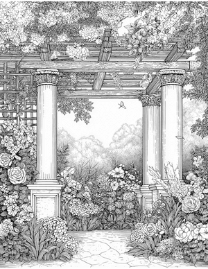 Free Pergola Coloring Pages - 9