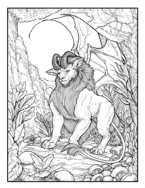 Free Chimera Coloring Pages - 10