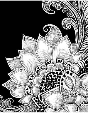 Free Henna Coloring Pages - 1