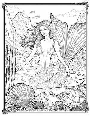 Free Selkie Coloring Pages - 1