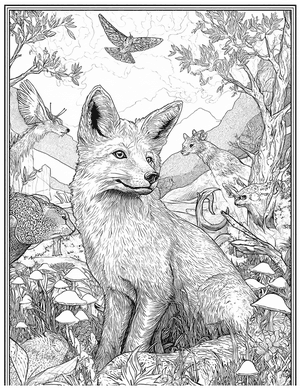 Free Kitsune Coloring Pages - 2