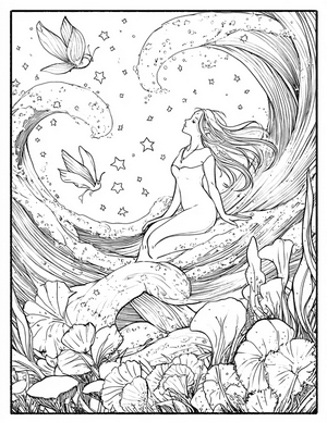 Free Selkie Coloring Pages - 6