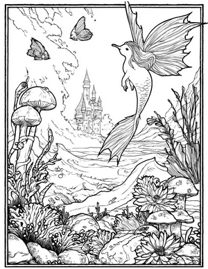 Free Selkie Coloring Pages - 8
