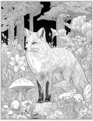 Free Kitsune Coloring Pages - 8