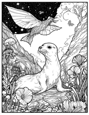 Free Selkie Coloring Pages - 9