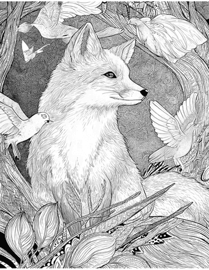 Free Kitsune Coloring Pages - 9