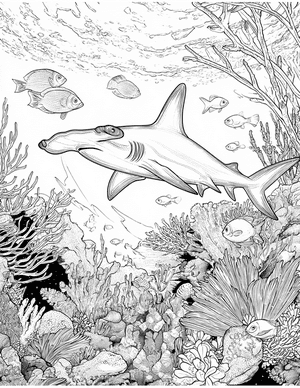 Free Hammerhead Shark Coloring Pages - 0