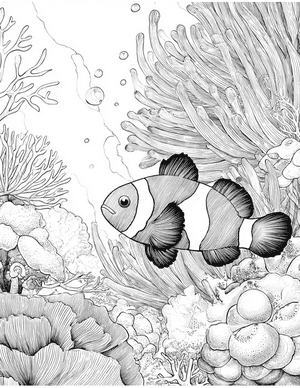 Free Clownfish Coloring Pages - 0