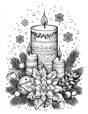 Free Candle Coloring Pages - 0