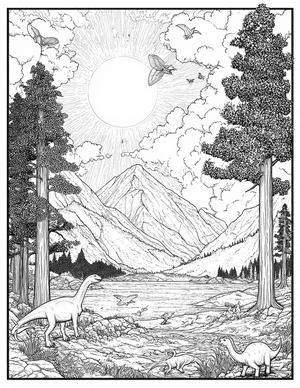 Free Mountain Coloring Pages - 0