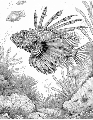 Free Lionfish Coloring Pages - 0