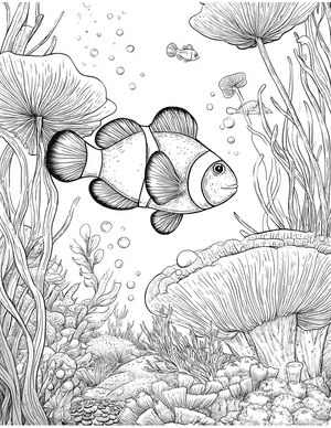 Free Clownfish Coloring Pages - 1