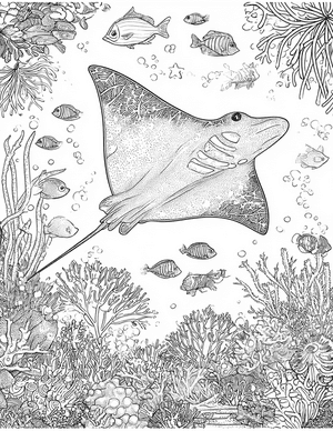 Free Electric Ray Coloring Pages - 1