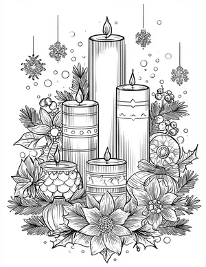 Free Candle Coloring Pages - 2