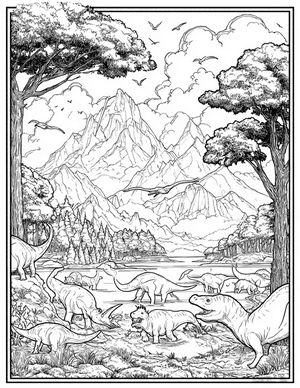 Free Mountain Coloring Pages - 2