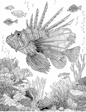 Free Lionfish Coloring Pages - 2