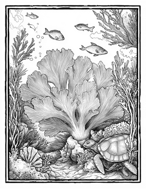 Free Coral Polyp Coloring Pages - 2