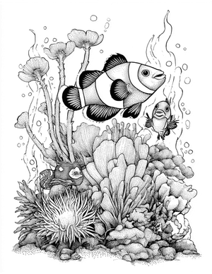 Free Clownfish Coloring Pages - 3