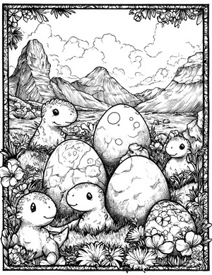 Free Egg Coloring Pages - 3