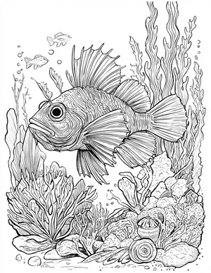 Free Anglerfish Coloring Pages - 3