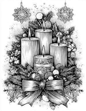 Free Candle Coloring Pages - 3