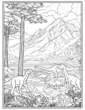 Free Mountain Coloring Pages - 3