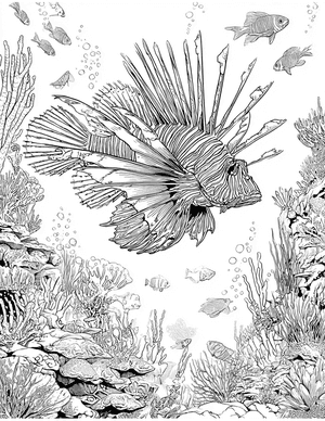 Free Lionfish Coloring Pages - 3