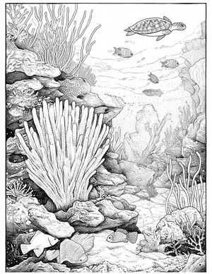 Free Coral Polyp Coloring Pages - 3