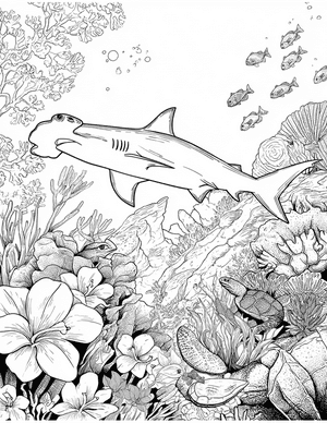 Free Hammerhead Shark Coloring Pages - 4