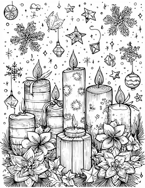 Free Candle Coloring Pages - 4