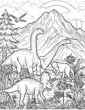 Free Mountain Coloring Pages - 4