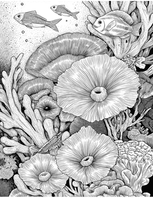 Free Coral Polyp Coloring Pages - 4