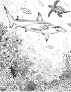 Free Hammerhead Shark Coloring Pages - 5