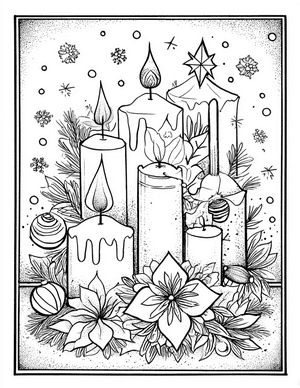 Free Candle Coloring Pages - 5