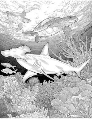 Free Hammerhead Shark Coloring Pages - 6