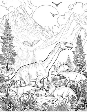 Free Mountain Coloring Pages - 6