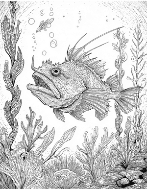 Free Anglerfish Coloring Pages - 6