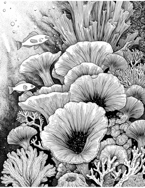 Free Coral Polyp Coloring Pages - 6