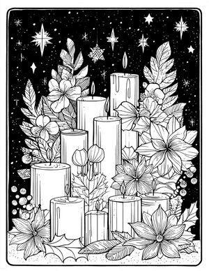 Free Candle Coloring Pages - 7
