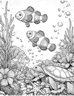Free Clownfish Coloring Pages - 7
