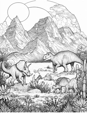 Free Mountain Coloring Pages - 7