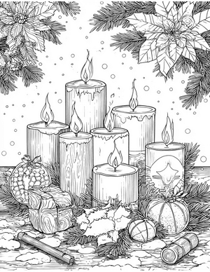 Free Candle Coloring Pages - 8