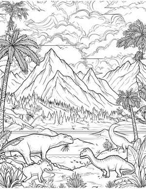 Free Mountain Coloring Pages - 8