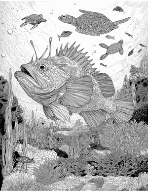 Free Anglerfish Coloring Pages - 8