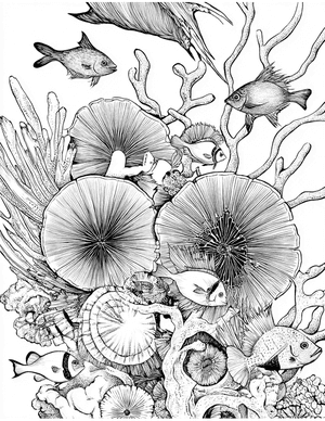 Free Coral Polyp Coloring Pages - 8